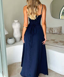 Elegant Halter A-Line Maxi Dress in Stylish Colors for You