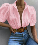 Breathable Open Weave Womens Short Sleeve Polyester Tee