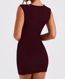 Elegant Figure-Hugging Dress with Flared Skirt in Colors