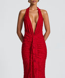 Sexy Deep V-Neck Revealing Backpack Style Hip Dress For Confident Outings