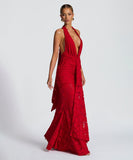 Sexy Deep V-Neck Revealing Backpack Style Hip Dress For Confident Outings