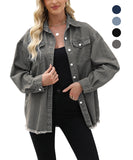 Collarless Long Sleeve Women's Coat in Solid Colors