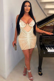 Sexy Hot Drill Suspender Dress for Daring Night Out Glam