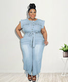 Western Denim Jumpsuit
