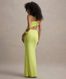 Single-Shoulder Backless Pleated Long Dress Elegant Evening